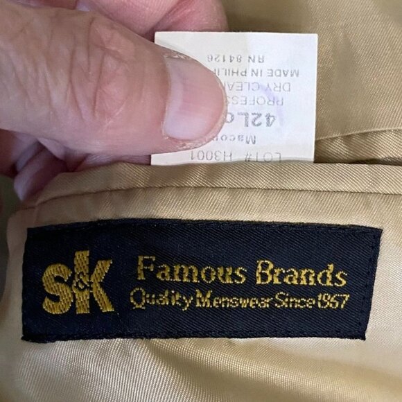 Daniel Gray Men's Blazer Jacket 42L Beige Corduroy Sport Coat SK Vintage Classic - Picture 13 of 16